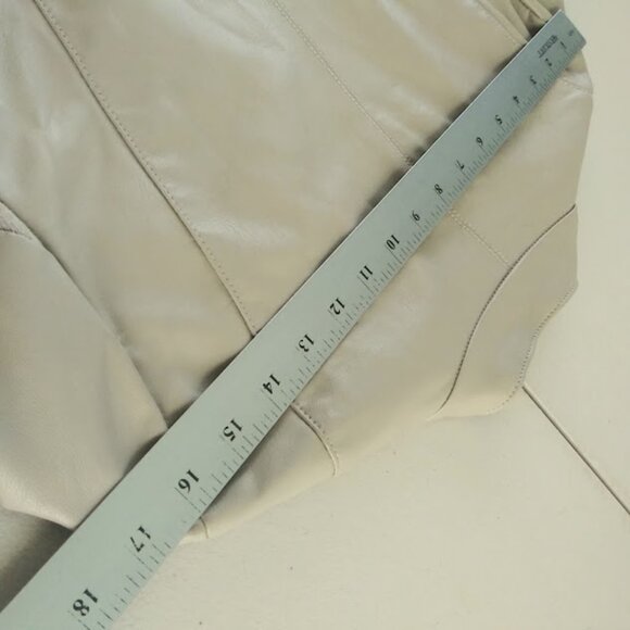 Cavalini women's size M beige faux leather jacket - Picture 10 of 15